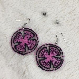 NEW Spiderweb Lace Earrings HANDMADE - Paraguay
